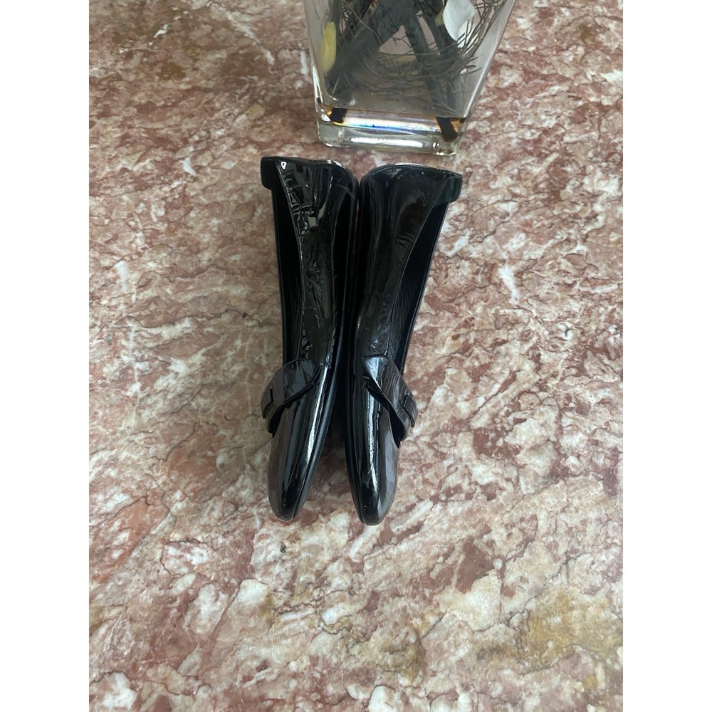 Burberry Black Patent Leather Round Toe Ballet Flat Shoes 38.5/US 8.5 EUC! $400 - Picture 9 of 13
